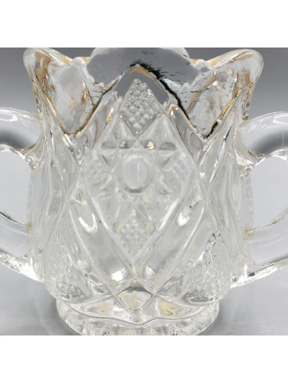 Antique US Glass EAPG Toothpick Holder Minnesota 3 Handle Circa 1898